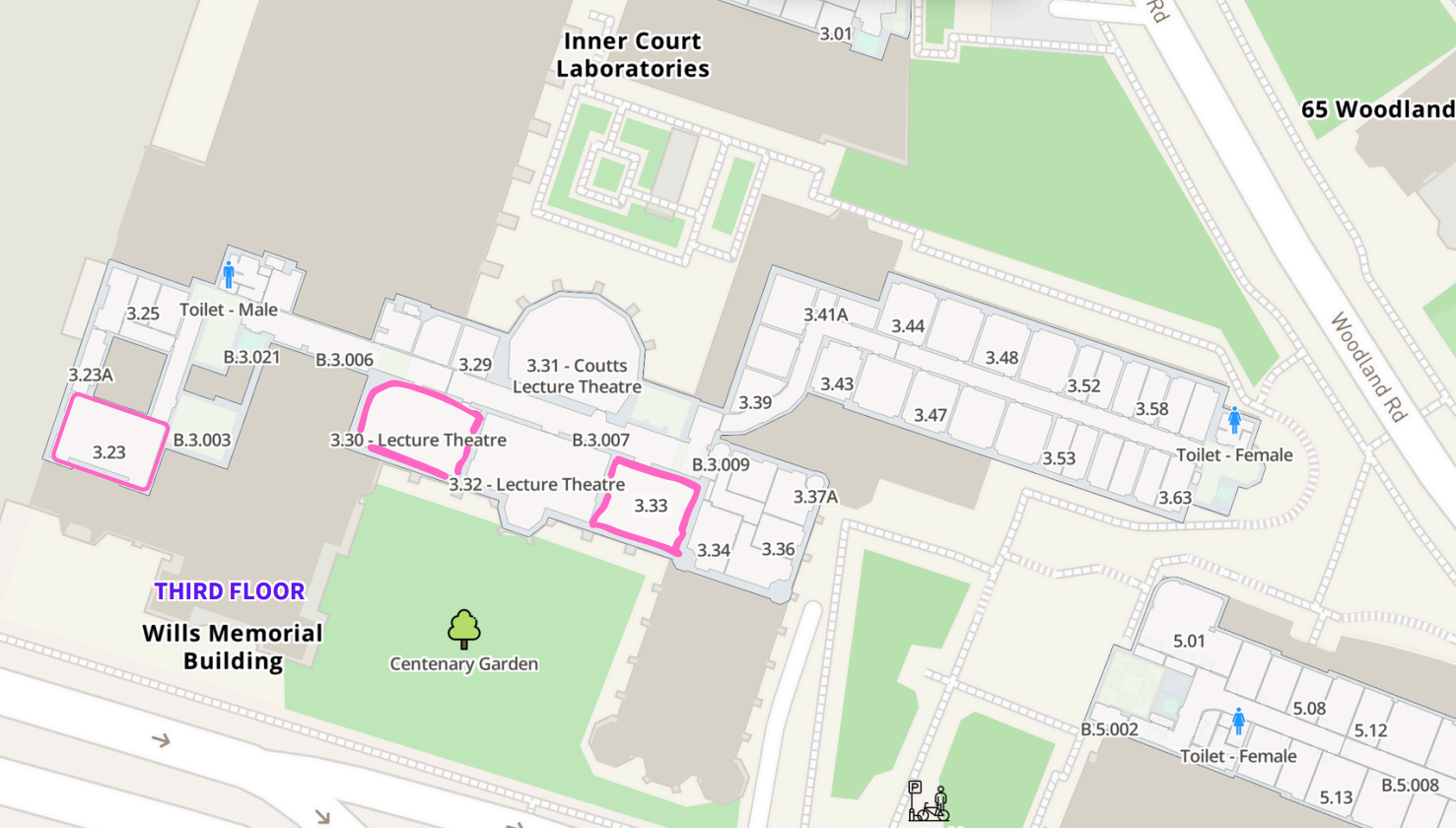 Floor plan map of Floor 3