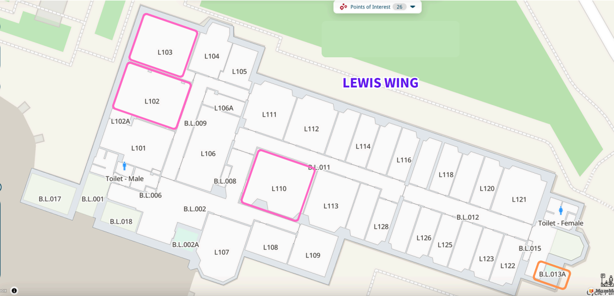 Floor plan map of Floor L